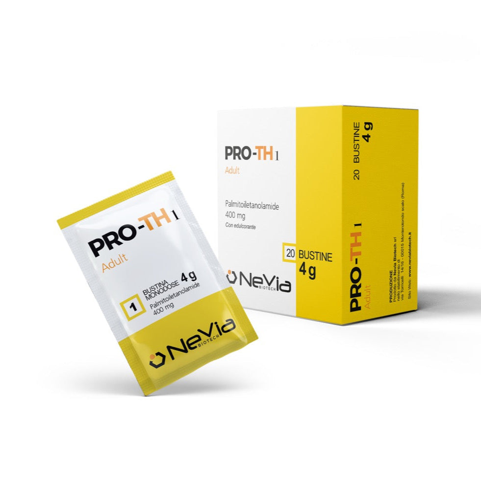 Nevia Biotech PRO-TH 1 Adult box and sachet for chronic respiratory inflammation